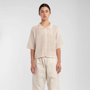 Micaela Greg Open Knit Polo